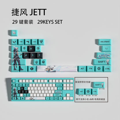 JETT Valorant 29 KEYCAPS